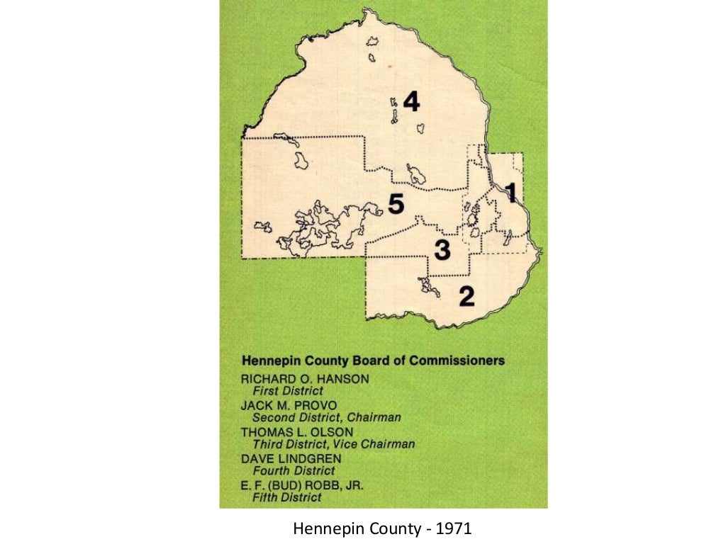 Hennepin County Commissioner Districts, 19712014