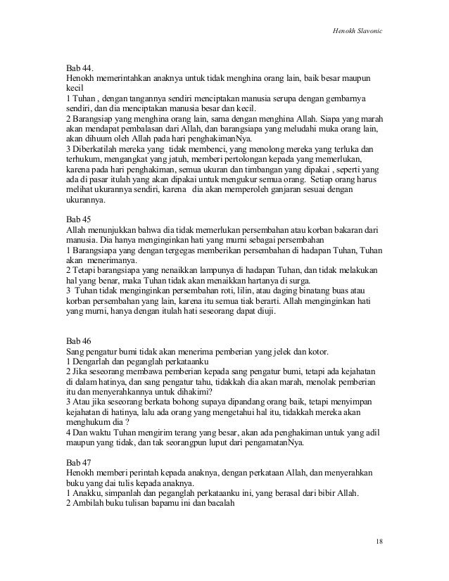 Henokh Slavonic Terjemahan Indonesia