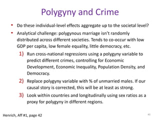 36Why will the low status guys take greater risks?Male StatusHow much does he have to improve his status to have a shot at a pair-bond?Now, he’s got to be in the top 60%And, he’s got to fight it out with all the rest of these guys who are shooting for the same minimumHe was in the bottom 10%