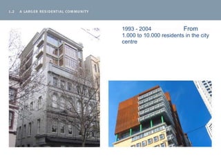 1993 - 2004              From
1.000 to 10.000 residents in the city
centre
 