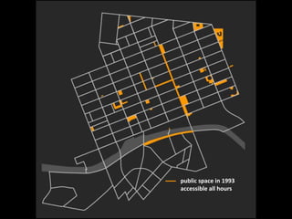 public space in 1993
accessible all hours
 