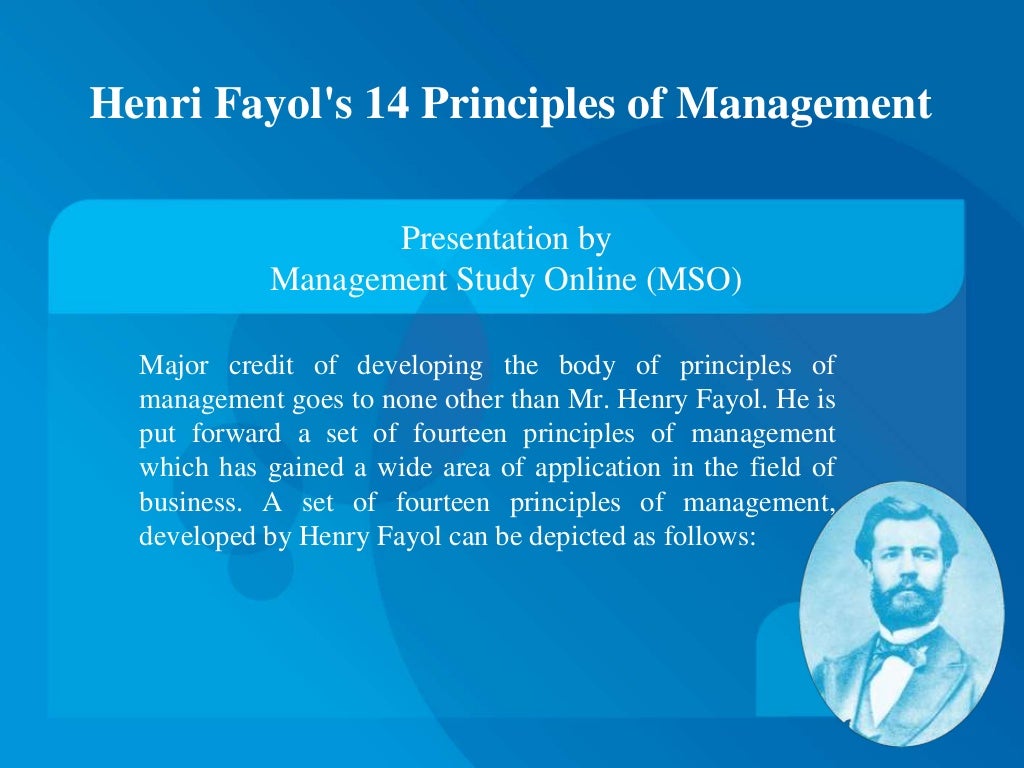 Henri fayol's 14 principles of management