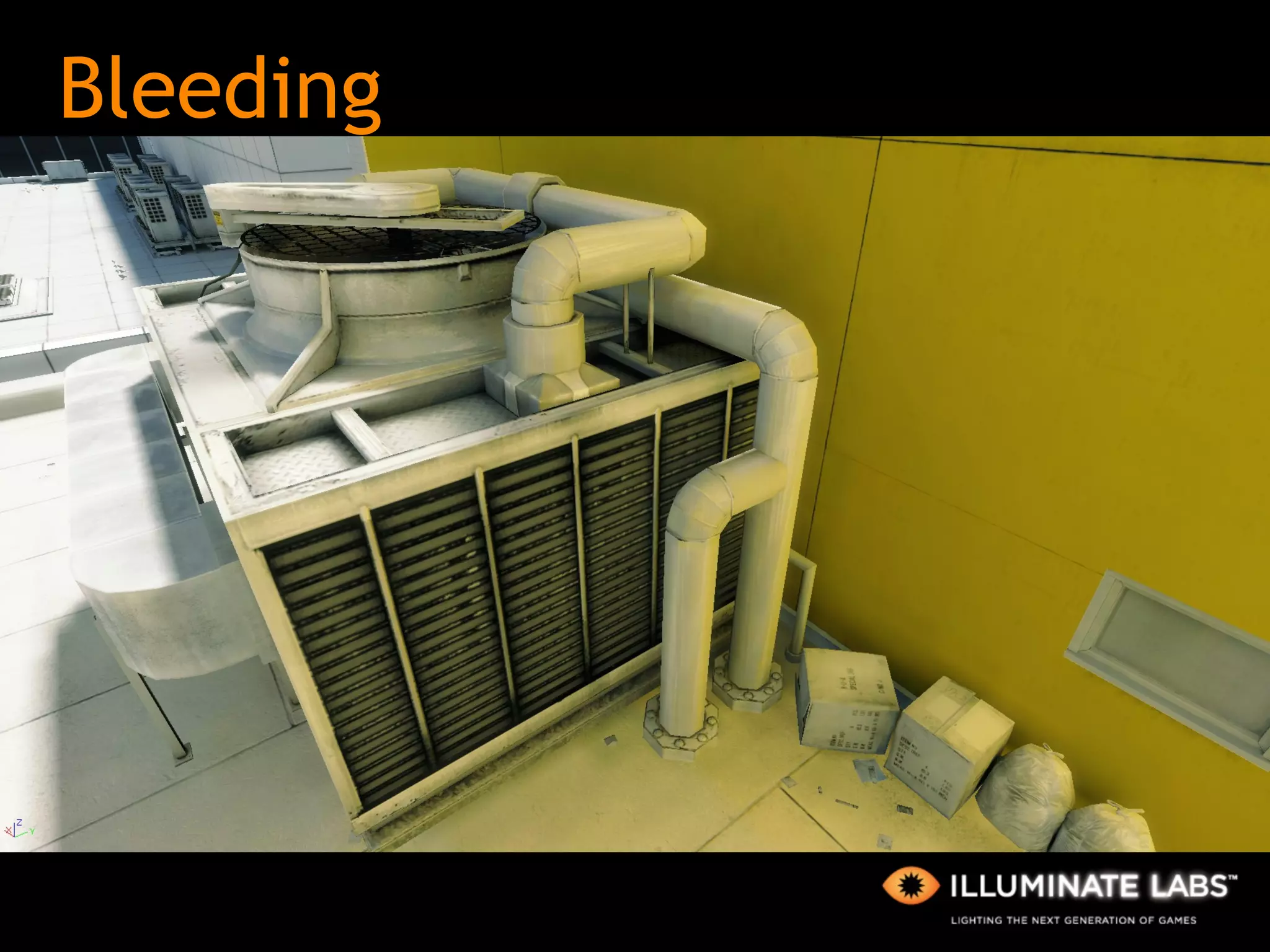 Bleeding <examples/demo strong color bleeds, boss room?> 