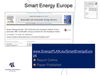 Publication
Smart Energy Europe
www.EnergyPLAN.eu/SmartEnergyEuro
pe
 Report Online
 Paper Published
 