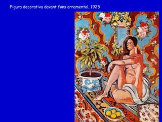 Figura decorativa davant fons ornamental, 1925  