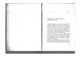 COOPERATIVISMO, Discursos políticos, de Henrique de Barros (1978) Slide 10