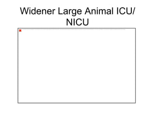 Widener Large Animal ICU/
NICUThe image cannot be displayed. Your computer may not have enough memory to open the image, or the image may have been corrupted. Restart your computer, and then open the ﬁle again. If the red x still appears, you may have to delete the image and then insert it again.
 
