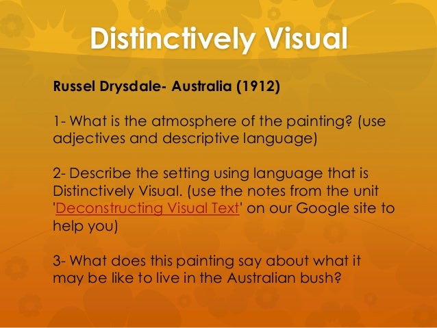 Distinctively visual essay henry lawson