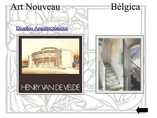 Art Nouveau  Bélgica Diseños Arquitectónicos 