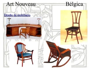 Art Nouveau  Bélgica Diseño de mobiliario 