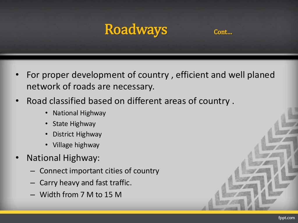 Importance and Classification of Road