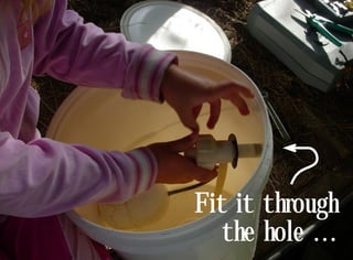 Fit it through
   the hole ...
 