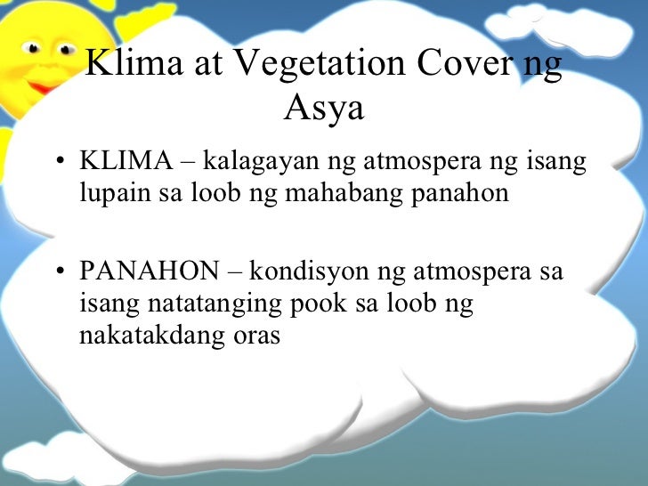 Heograpiya Ng Asy - Klima at Vegetation Cover ng Asya