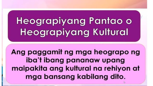 Heograpiyang Pantao Heograpiya Pptt Pptx