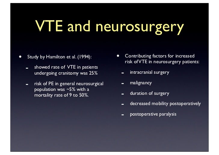 Heparin dvt prophylaxis and intracranial surgery dec 2011