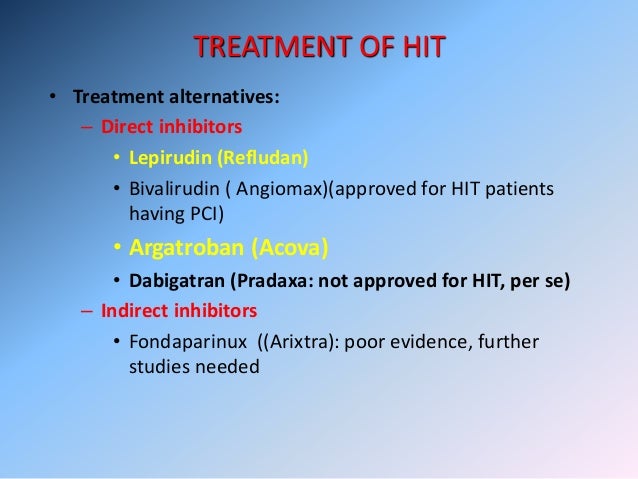 Heparine induced thrombocytopenia