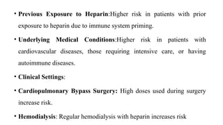 HEPARIN INDUCED THROMBOCYTOPENIA -NPCC 2ND YEAR CCN II | PPTX