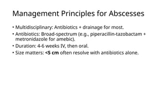 Hepatic Abscesses and Cysts and their surgical relevance | PPTX