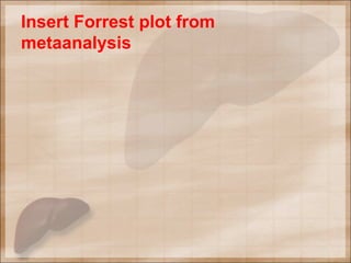 Insert Forrest plot from
metaanalysis
 
