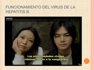 FUNCIONAMIENTO DEL VIRUS DE LA
HEPATITIS B
 