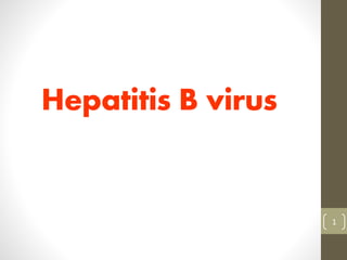 Hepatitis B virus
1
 