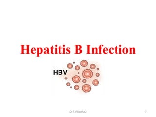 Hepatitis B Infection
Dr.T.V.Rao MD 7
 