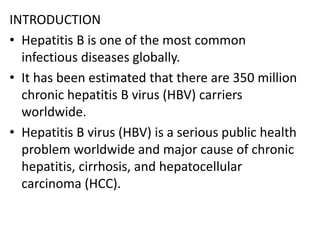 hepatitis b epidemiology.pptx for educational purpose | PPTX
