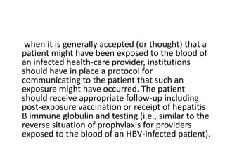 Hepatitis b recommendations for health care professionals | PPTX
