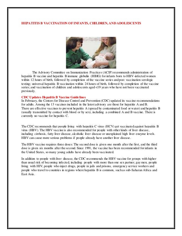 Hepatitis B Vaccination
