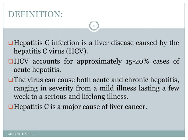 HEPATITIS C.pptx | Blood Disorders | Diseases and Conditions
