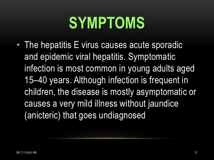 Hepatitis E Infection