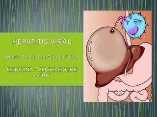 HEPATITIS VIRALMaría Fernanda Gámez UhiaMEDICINA - VIII SEMESTRECURN 