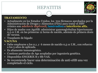 Evolución  VHAInfrecuenteRara vez podemos encontrara evoluciones atípicas como:Forma colestáticaForma recidivante o recurrenteHepatitis fulminanteTratamiento VHASintomáticoHEPATITIS