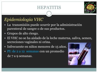 Virus de la hepatitis B (VHB).Tamaño 42 nm .Pertenece a los Hepadnavirus.Semejante al virus herpes.Contiene tres fracciones antigénicas: AgsHB