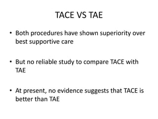 Tace Vs Tips Hepatocellular carcinomas | PPTX