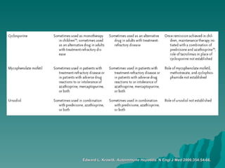 Edward L. Krawitt.  Autoimmune Hepatitis.  N Engl J Med 2006;354:54-66.   