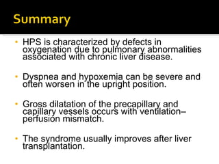 Hepato pulmonary syndrome | PPT