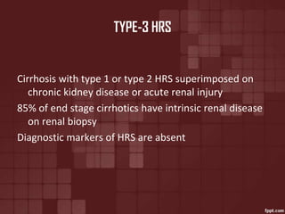 Hepatorenal syndrome | PPTX
