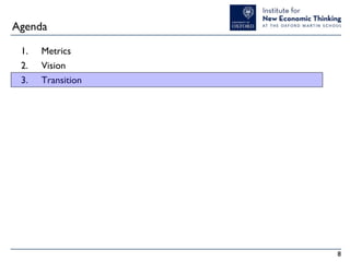 Agenda
1.
2.
3.

Metrics
Vision
Transition

8

 