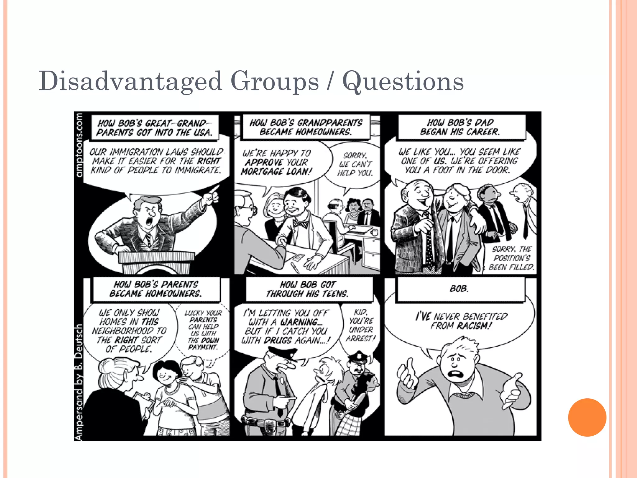 Disadvantaged Groups / Questions 