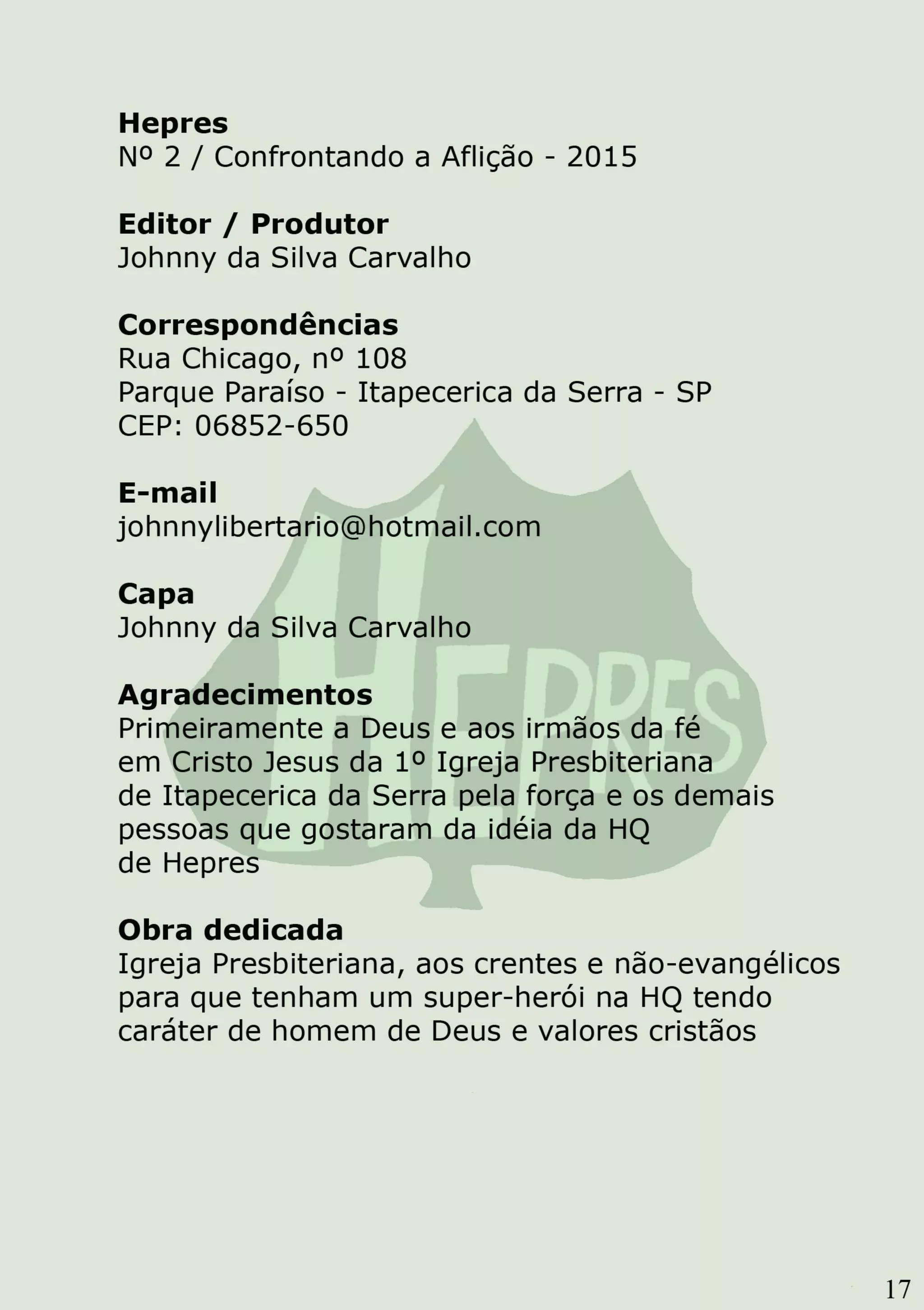 Hepres nº 2 - Confrontando a Aflição