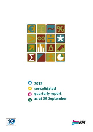 BOZ




      2012 
      consolidated 
      quarterly report 
      as at 30 September  
 