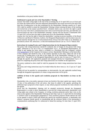 | Introduction | Directors’ report | Hera Group consolidated financial statements
Hera Group - Consolidated Financial Statement at 31 December 2021 111|
 