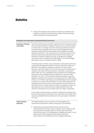 | Introduction | Directors’ report | Hera Group consolidated financial statements
Hera Group - Consolidated Financial Statement at 31 December 2021 221|
 