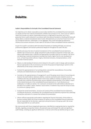 | Introduction | Directors’ report | Hera Group consolidated financial statements
Hera Group - Consolidated Financial Statement at 31 December 2021 223|
 