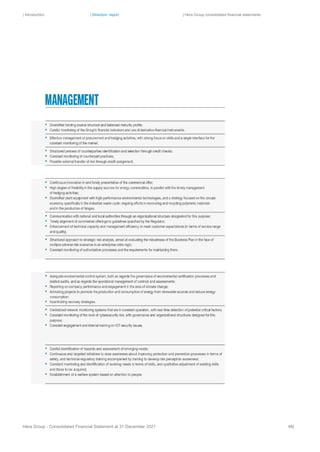 | Introduction | Directors’ report | Hera Group consolidated financial statements
Hera Group - Consolidated Financial Statement at 31 December 2021 46|
 