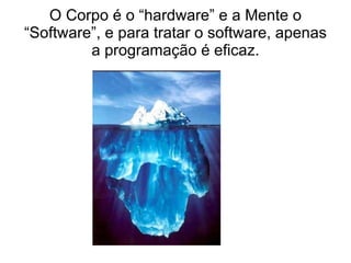 O Corpo é o “hardware” e a Mente o “Software”, e para tratar o software, apenas a programação é eficaz. 