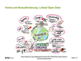Trend und Herausforderung: Linked Open Data
Seite 15
http://blogs.loc.gov/digitalpreservation/2011/06/linked-open-data-a-
beckoning-paradise/
 
