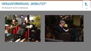 14
HERAUSFORDERUNG ‚MOBILITÄT‘
Der Desktop-PC verliert an Bedeutung
 