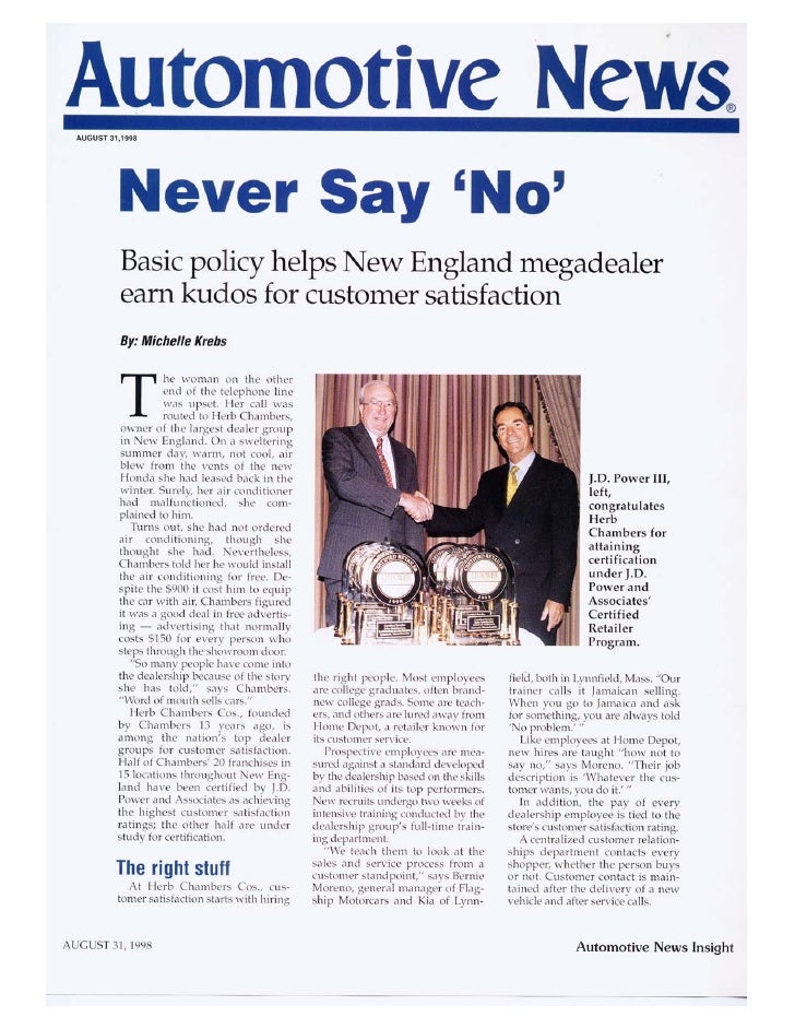 Herb Chambers Never Says No